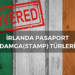 İrlanda Pasaport Damga (Stamp) Çeşitleri